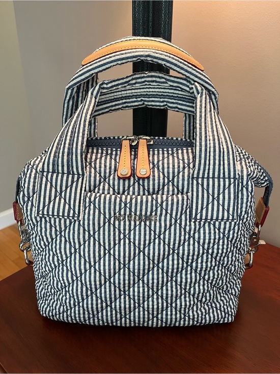 MZ Wallace Handbags - MZ Wallace Small Sutton in Seersucker; Like New